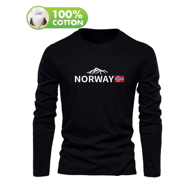 Men'S Fashion T Shirts - Sonbahar ve kış mevsimleri için %100