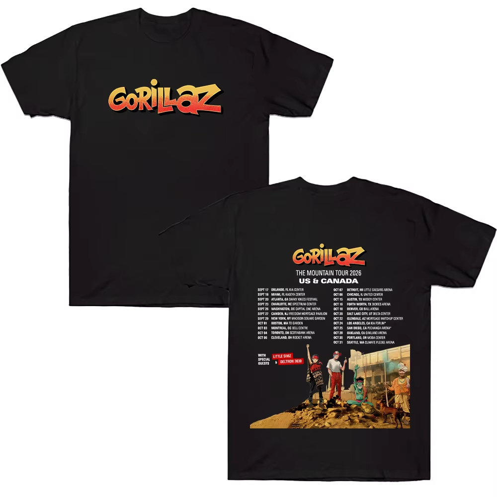Poster Men Fashion - Gorillazs TheMountain Tour 2026 Afiş Baskılı