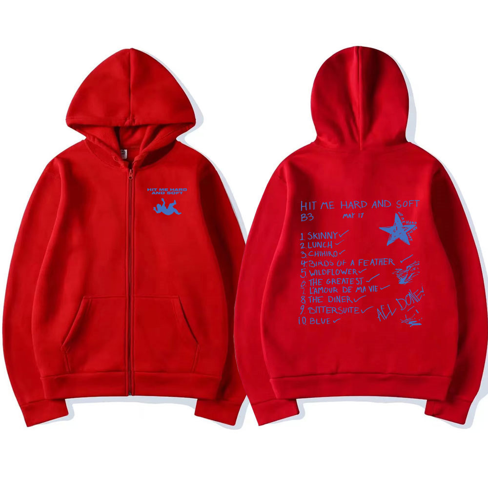 Hit Me Hard and Soft 2024 Turu - Mens Fashion Zip Up Hoodies incelemesi ve fiyatı