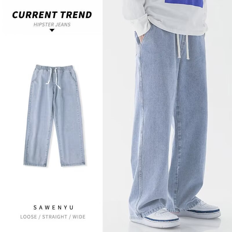 Kore Tarzı Sokak Modası Yeni M - Men'S Fashion Grey Jeans incelemesi ve fiyatı