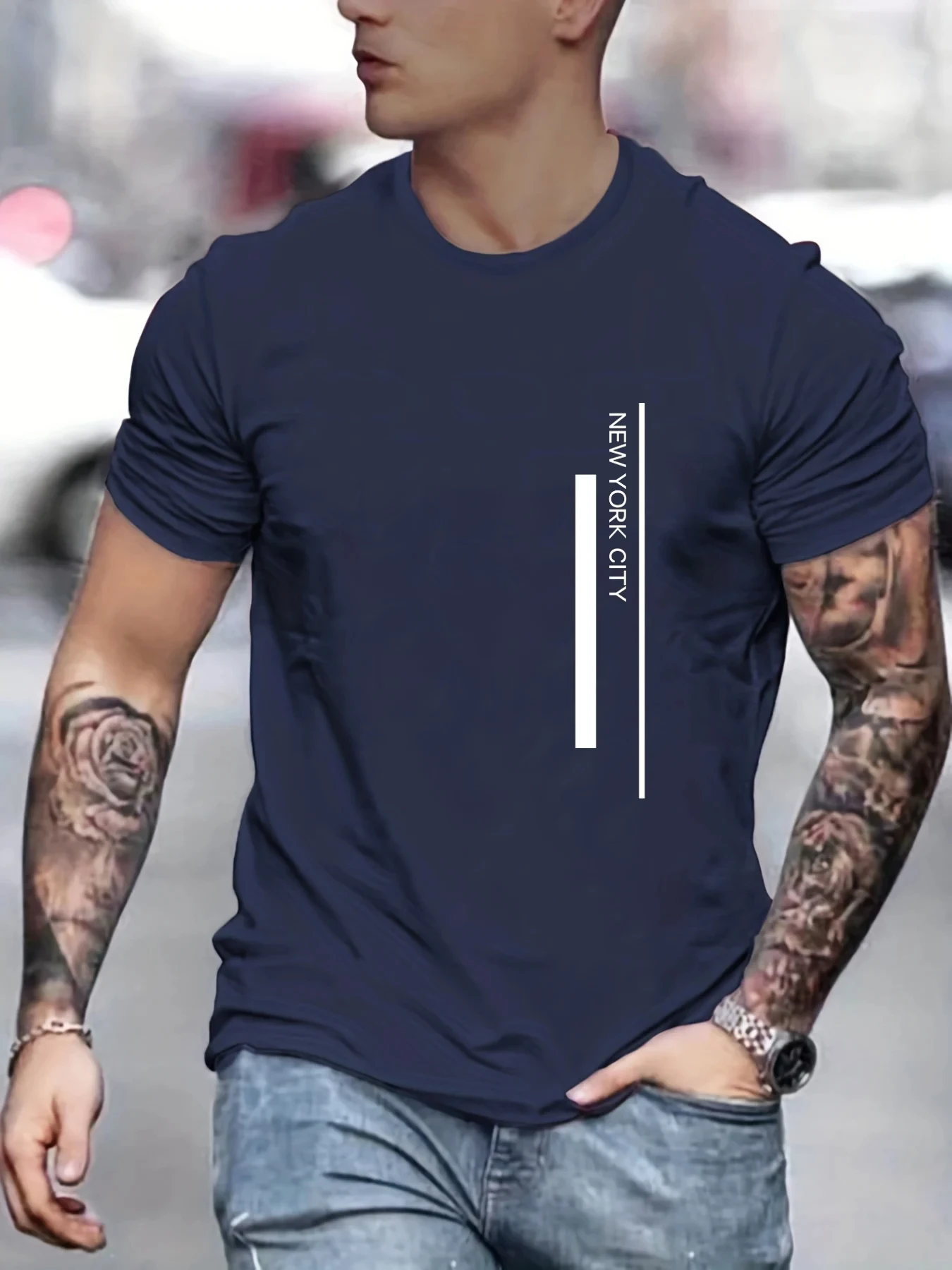 Moda NEW YORK CITY Harfli Bask - Men'S Fashion New York incelemesi ve fiyatı