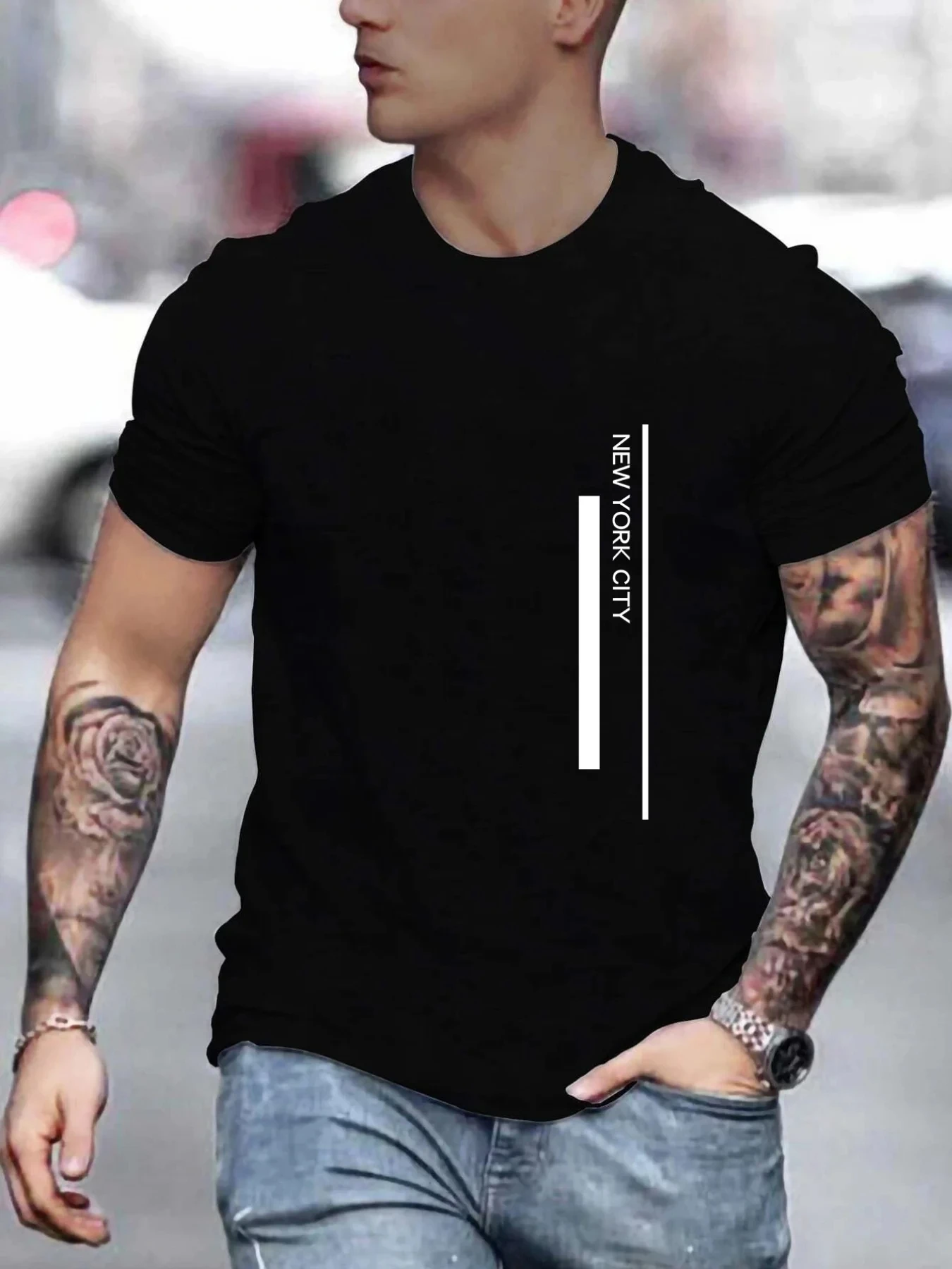 Moda NEW YORK CITY Harfli Bask - Men'S Fashion New York incelemesi ve fiyatı