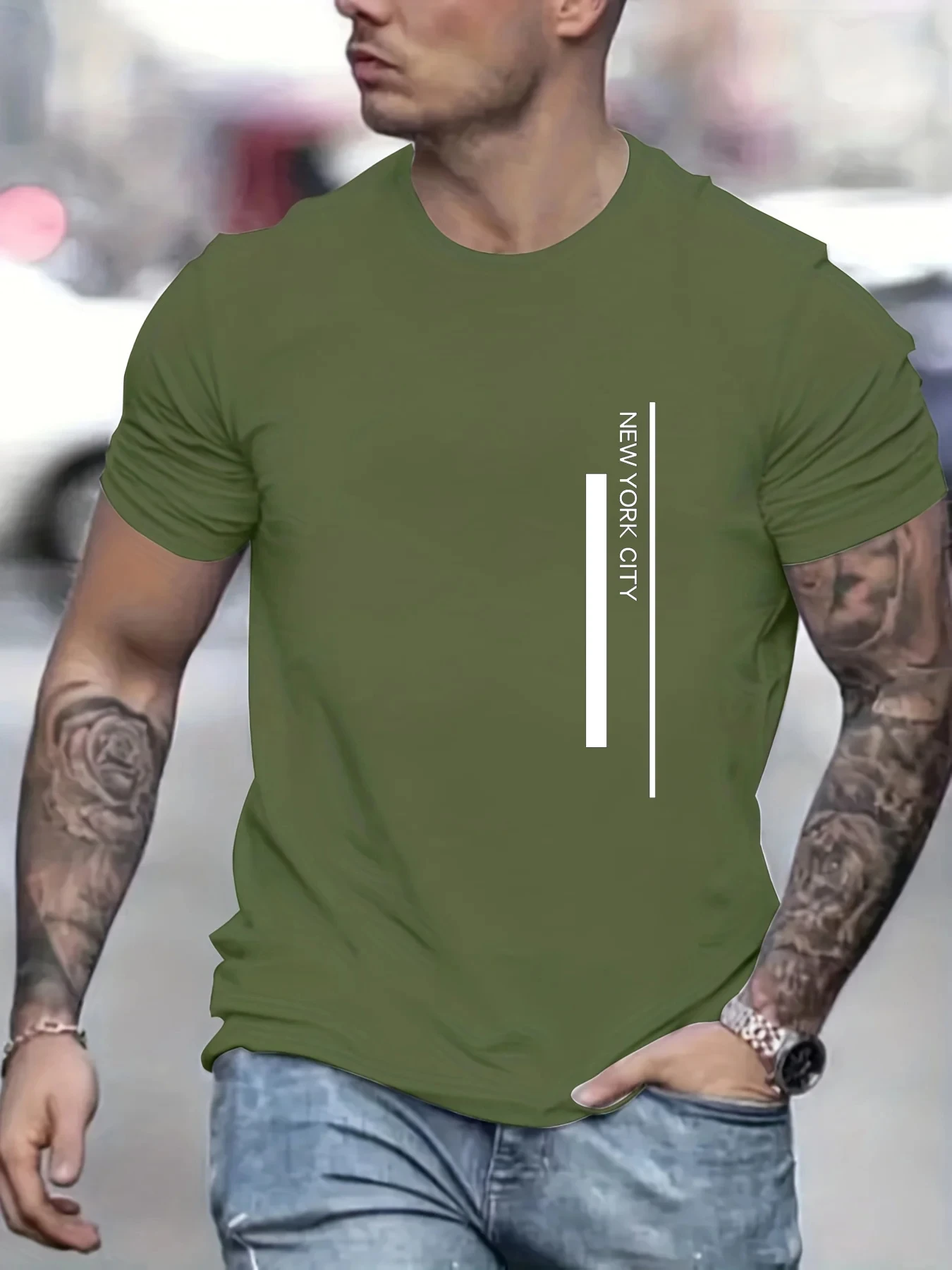 Moda NEW YORK CITY Harfli Bask - Men'S Fashion New York incelemesi ve fiyatı