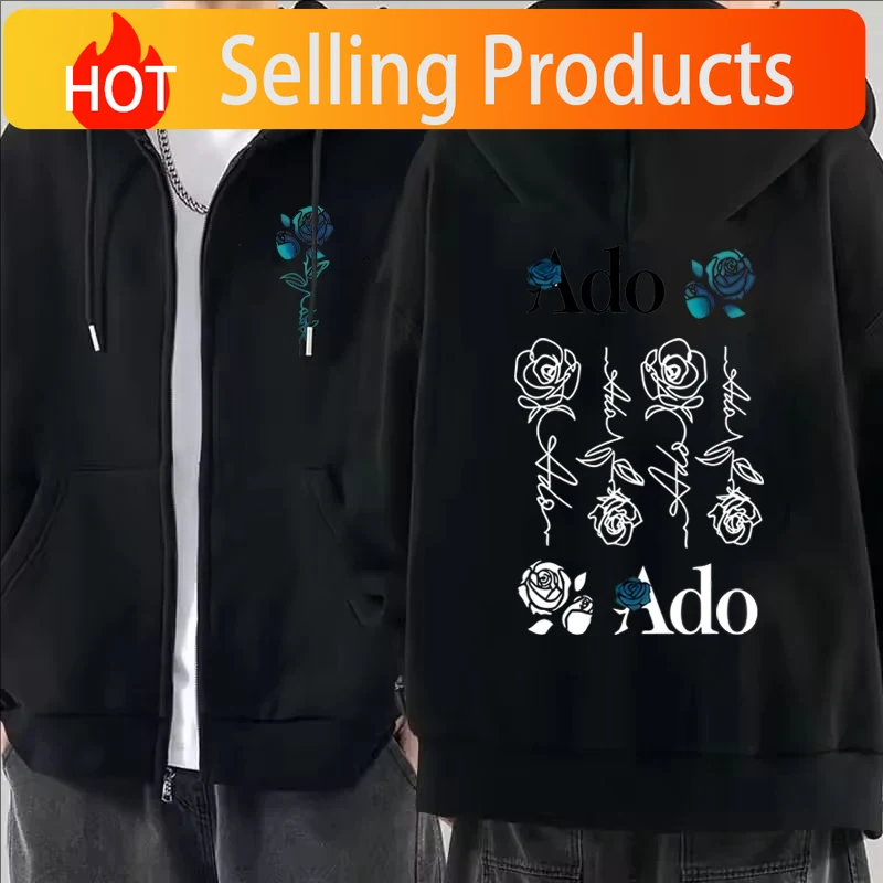 2026 Ado Grafik Baskılı Fermua - Mens Fashion Zip Up Hoodies incelemesi ve fiyatı