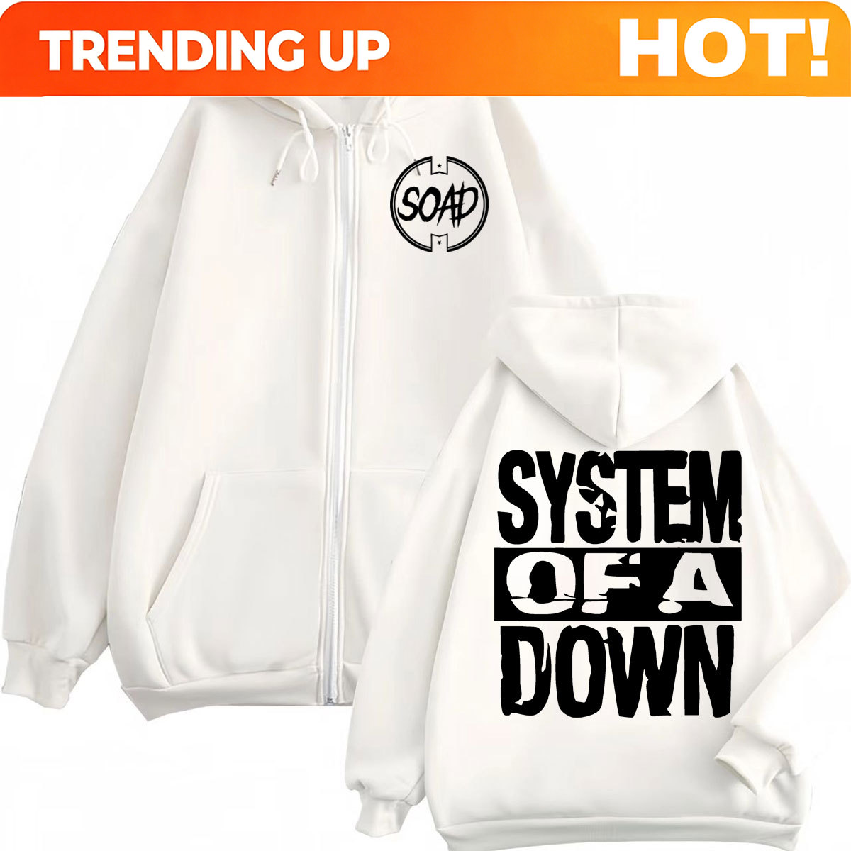 Rock Band System of A Down Bas - Mens Fashion Zip Up Hoodies incelemesi ve fiyatı