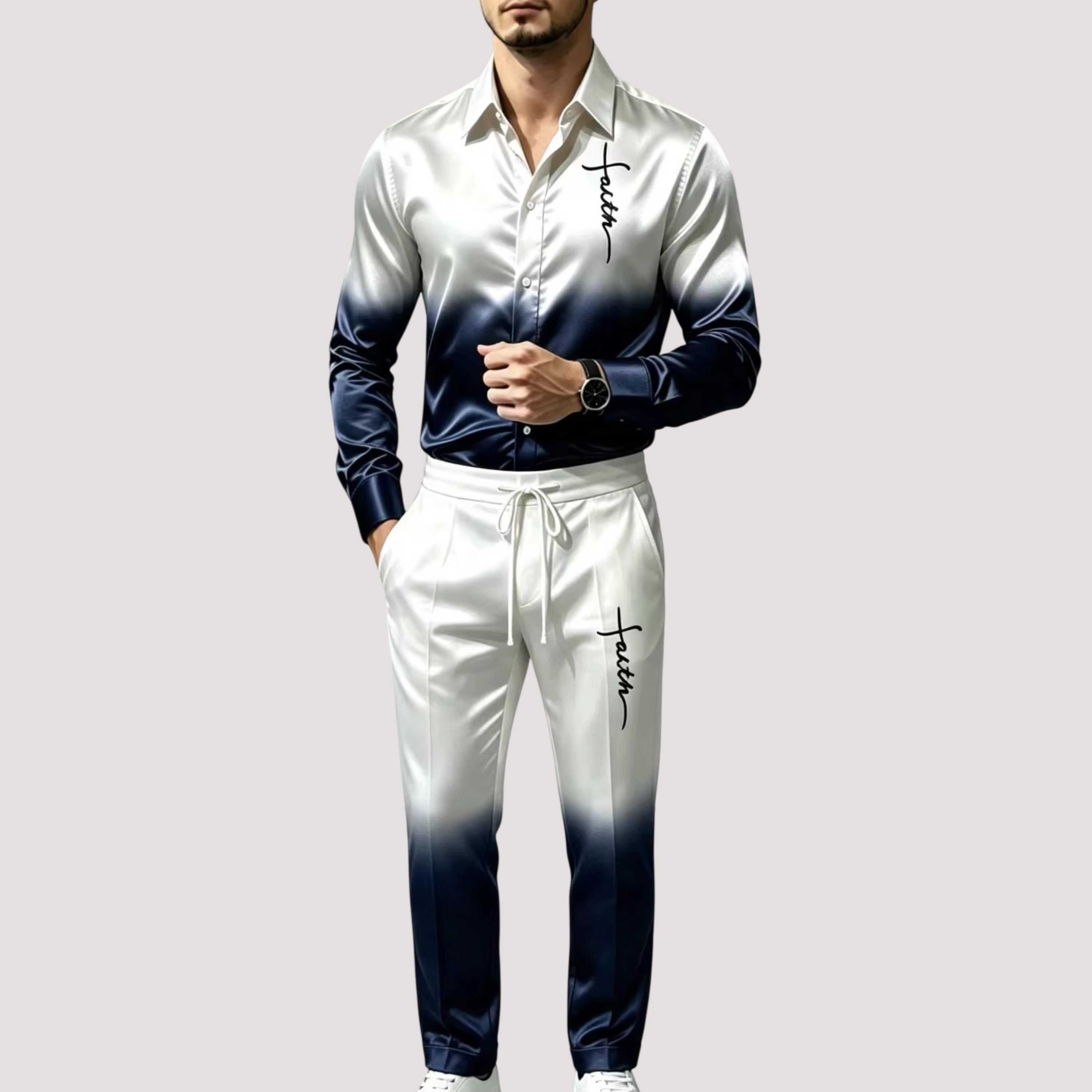 Erkek Saten İpek Spor Takım İk - Mens Fashion Clothes incelemesi ve fiyatı