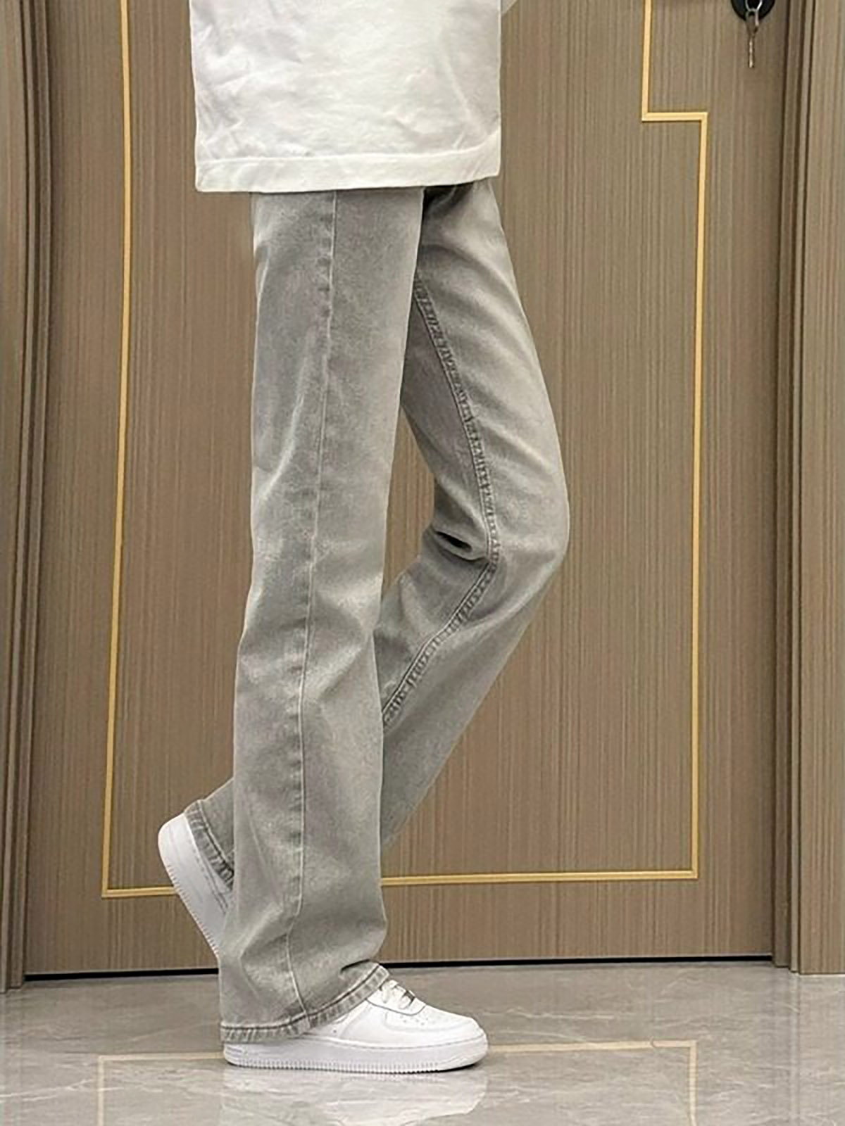 Duman Grisi Düz Paça Dar Kesim - Men'S Fashion Grey Jeans incelemesi ve fiyatı
